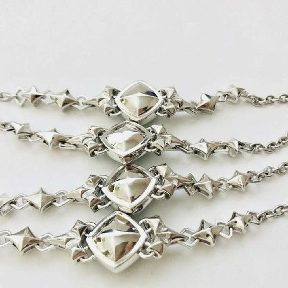 Stephen Webster Sterling Silver Chrysoprase Station Necklace - Picture 4 of 7